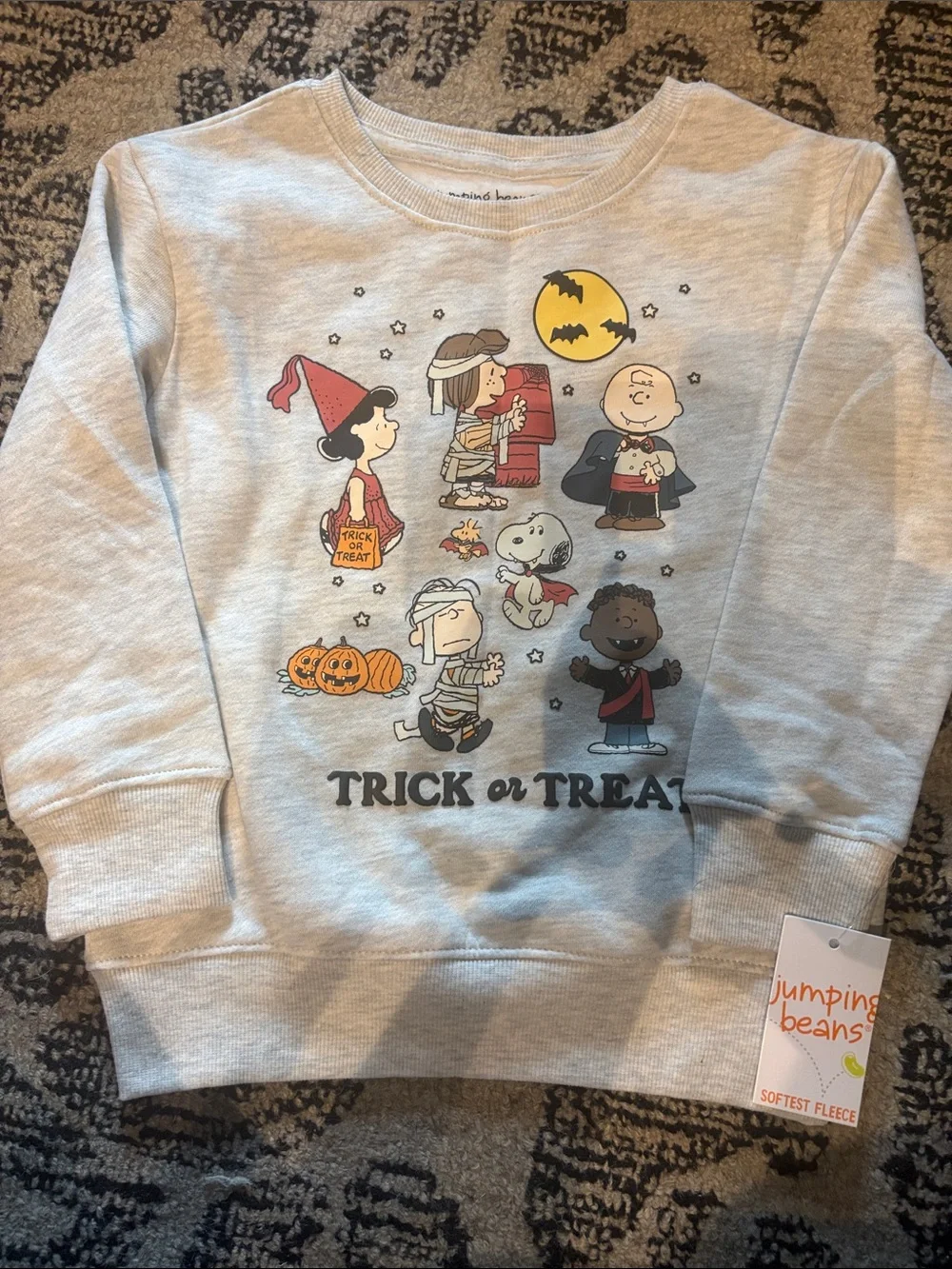 Jumping Beans Kids' Gray 'Trick or Treat' Peanuts Halloween Sweatshirt
